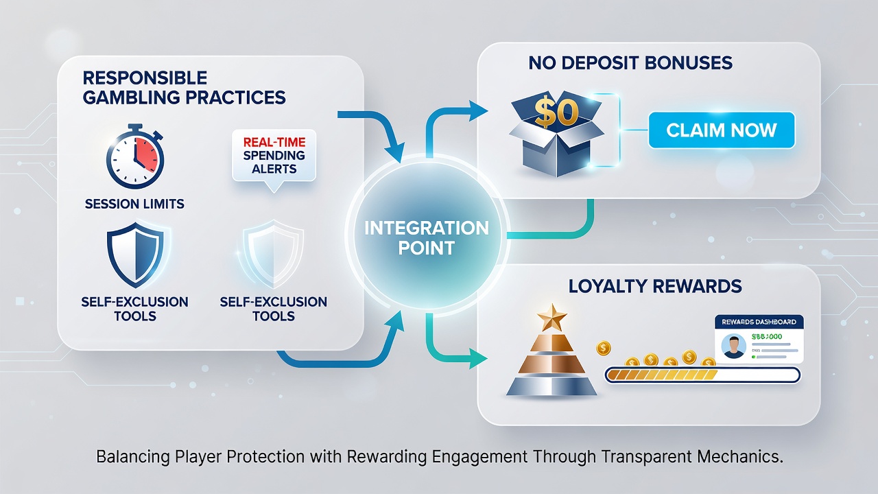 Flowchart illustrating loyalty reward points calculation when responsible gambling limits are active during bonus play